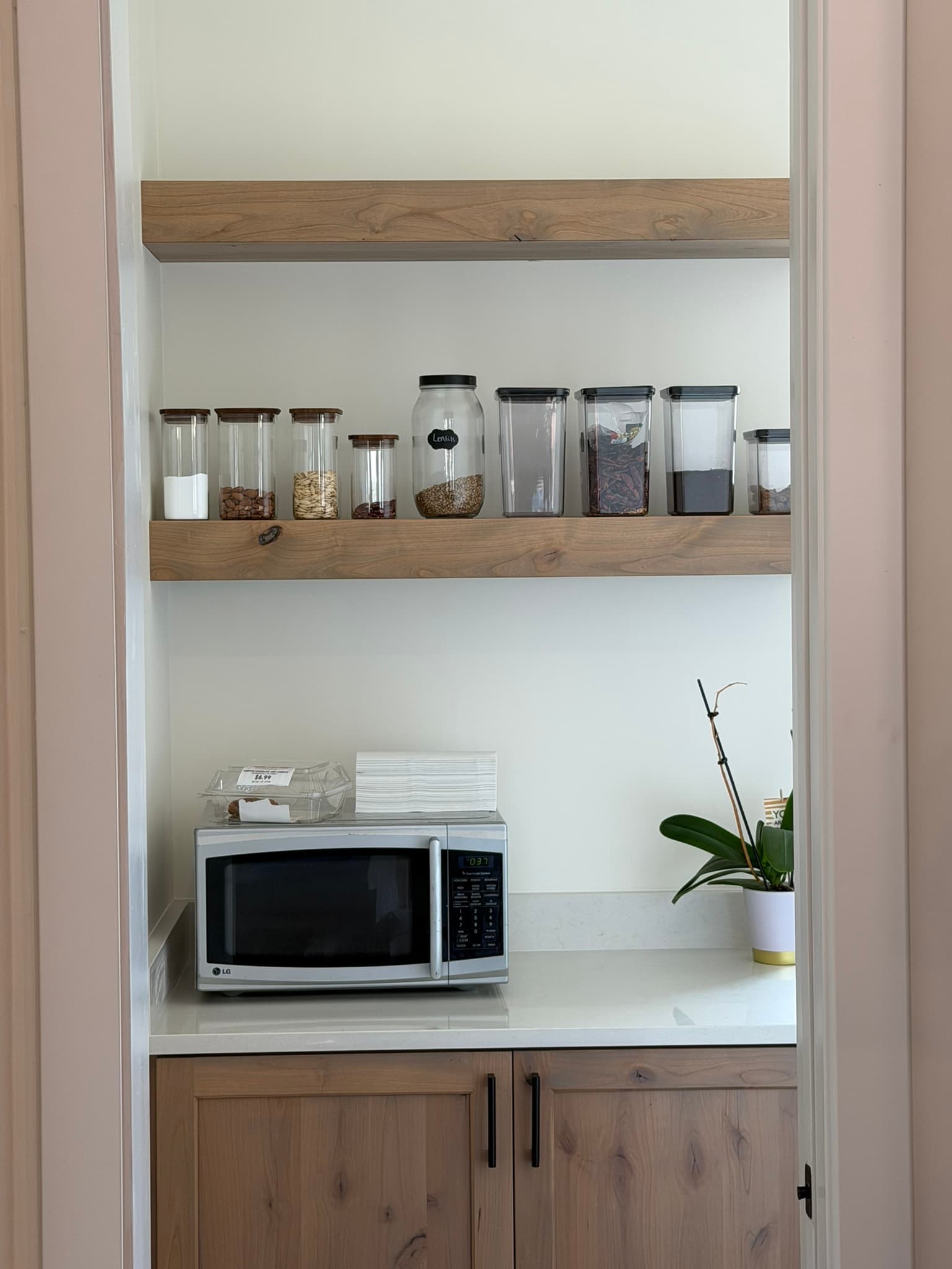 Custom pantry shelving